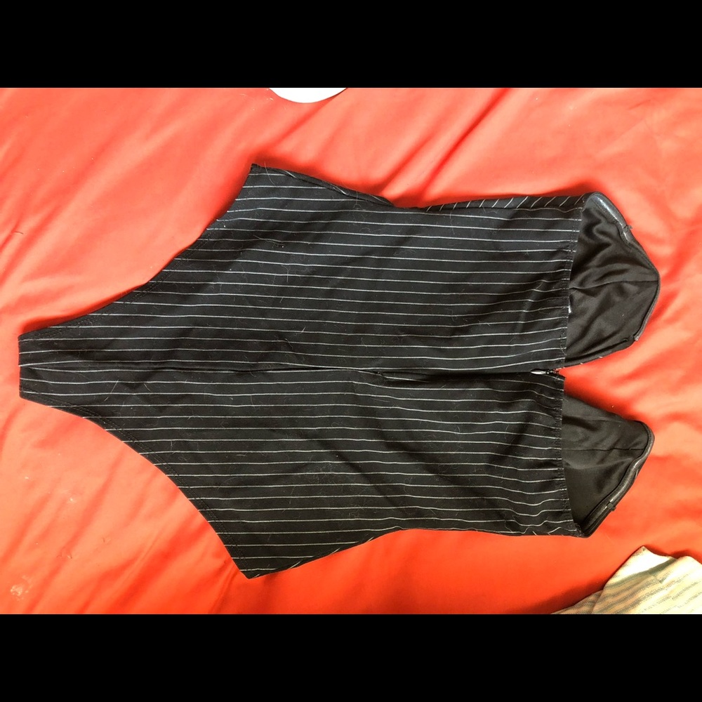 Forever 21 Strapless Pinstripe bodysuit